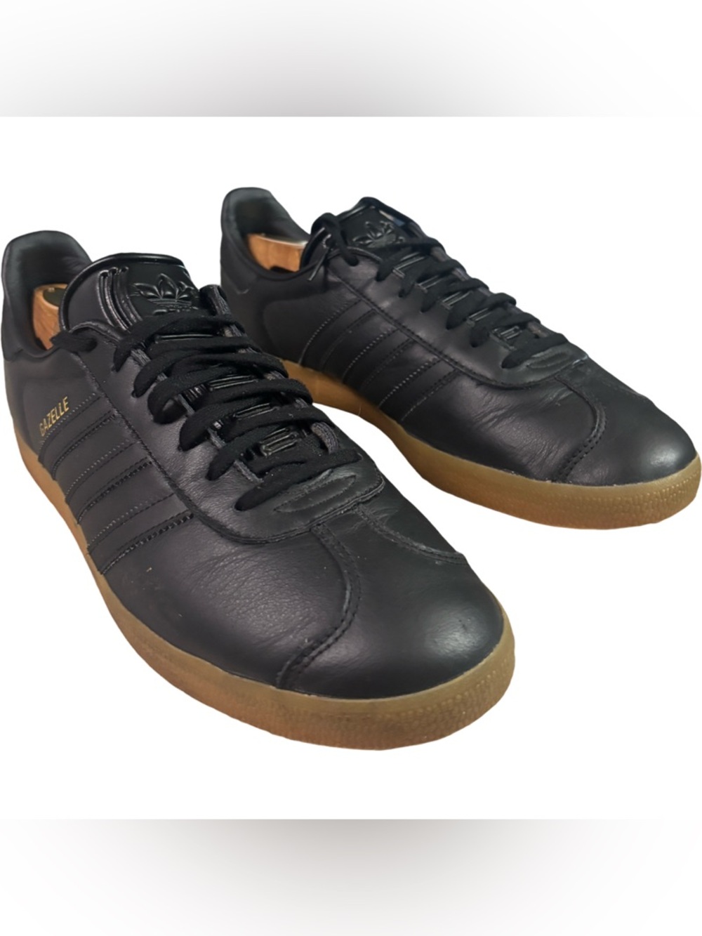Adidas Originals Gazelle Shoes Men's Sneakers Sz 10.5 Black BD7480, gum nubuck